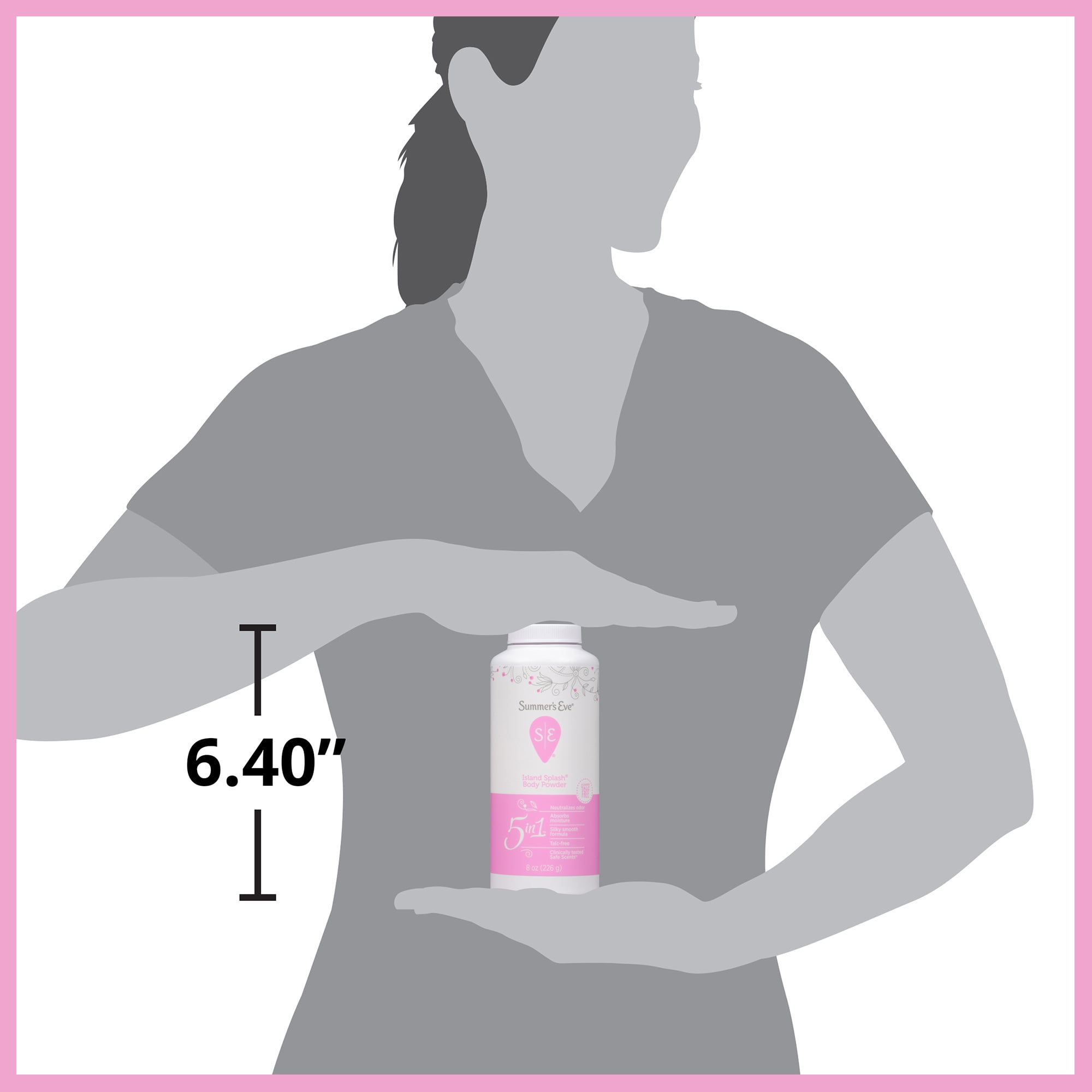 Summer's Eve Body Powder, Prevents Moisture, Island Splash, 8oz
