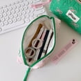 thumbnail image 3 of Cute Pencil Bag For Women Aesthetic Pen Case Small Makeup Zipper Pouch Soft Quilted Cosmetic Bag, 3 of 4