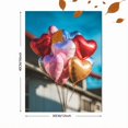 thumbnail image 3 of Heart Shape Balloons Canvas Print, Suitable for Living Room Bedroom Wedding Party Valentine's Day Anniversary Decor, 3 of 8