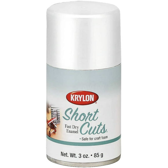 Krylon KSCS053 Short Cut Peinture en Aérosol, 3 Onces, Blanc Lustré
