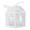 thumbnail image 1 of 50pz Cajita De Cartón Boda, Dulceros, Caja Fiesta, Cruz BLANCO, 1 of 4