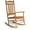 Oak, variant on Matladin Wooden Rocking Chair with High Back Seat, 450 lbs Heavy Duty, Relaxing Solid Patio Rocker with comfortable Design, for Indoor and Outdoor