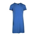 thumbnail image 3 of Hvyesh Men's Big & Tall Short-Sleeve Nightshirt Pajamas Lightweight Sleep Dress Comfy Sleepwear Nightgown Blue,XL, 3 of 5
