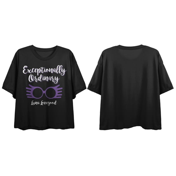 Harry Potter Luna Lovegood Ladies Fitted Crop Top Tee-M