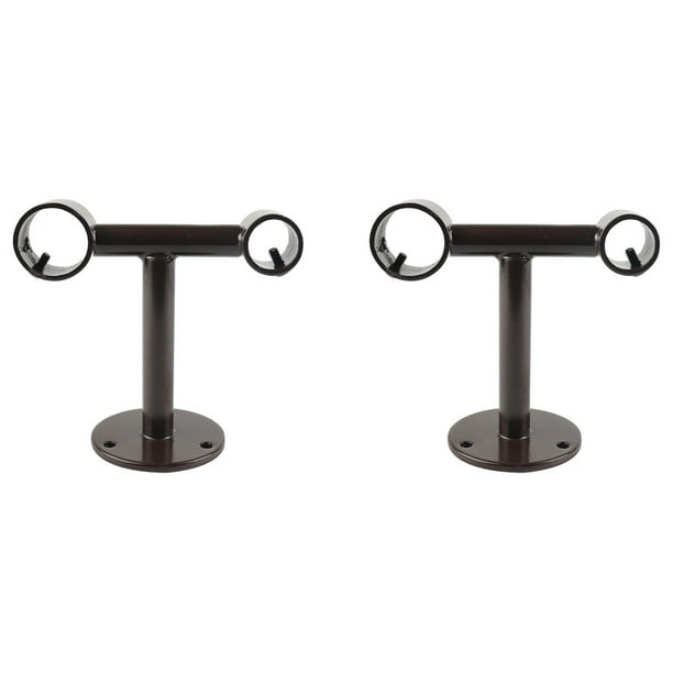 Urbanest Double Ceiling Brackets for Curtain Rod, 3/4" and 5/8", Bronze