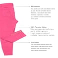 thumbnail image 2 of Kidsy Toddler Baby Girls Embroidery Flower Pants – Peruvian Pima Cotton, Zipper Ankle Cuffs, Bright Punch, 2, 2 of 5