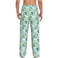 thumbnail image 3 of Goofa Horse And Flower Printed Soft Pajama Pants for Men, Wide Leg Comfy Casual Lounge Yoga Pants-Medium, 3 of 9