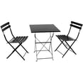 thumbnail image 1 of Mesa de Jardín y Sillas Jardín y Balcones Pequeños, 2 Sillas Plegable y 1 Mesa, Acero Premium - Negro(55X55) esquí esquí Gafas de esquí, 1 of 5