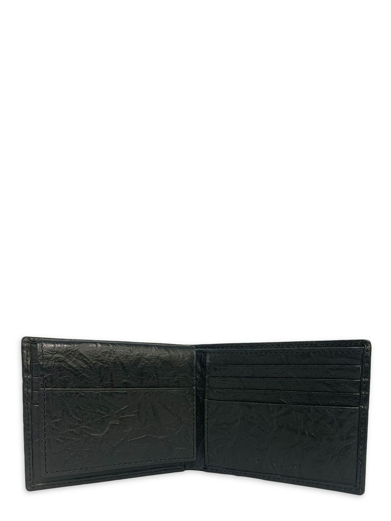 George RFID Protection Men's Casual Bifold Wallet, Genuine Leather