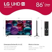 LG 86 4K UHD UA75 AI Smart TV, 86UA7500