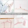 thumbnail image 3 of 6 Pcs Travel Hanger Folding Multifunctional Hangers Portable Foldable Pants Space Saving Drying Rack Pink Plastic, 3 of 6