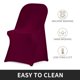 thumbnail image 3 of 1 PCS Waterproof Stretch Spandex Folding Chair Covers, Dining Room Chair Slipcovers Protector for Wedding, Banquet, Party, Holidays, Celebration and Decoration burgundy, 3 of 5