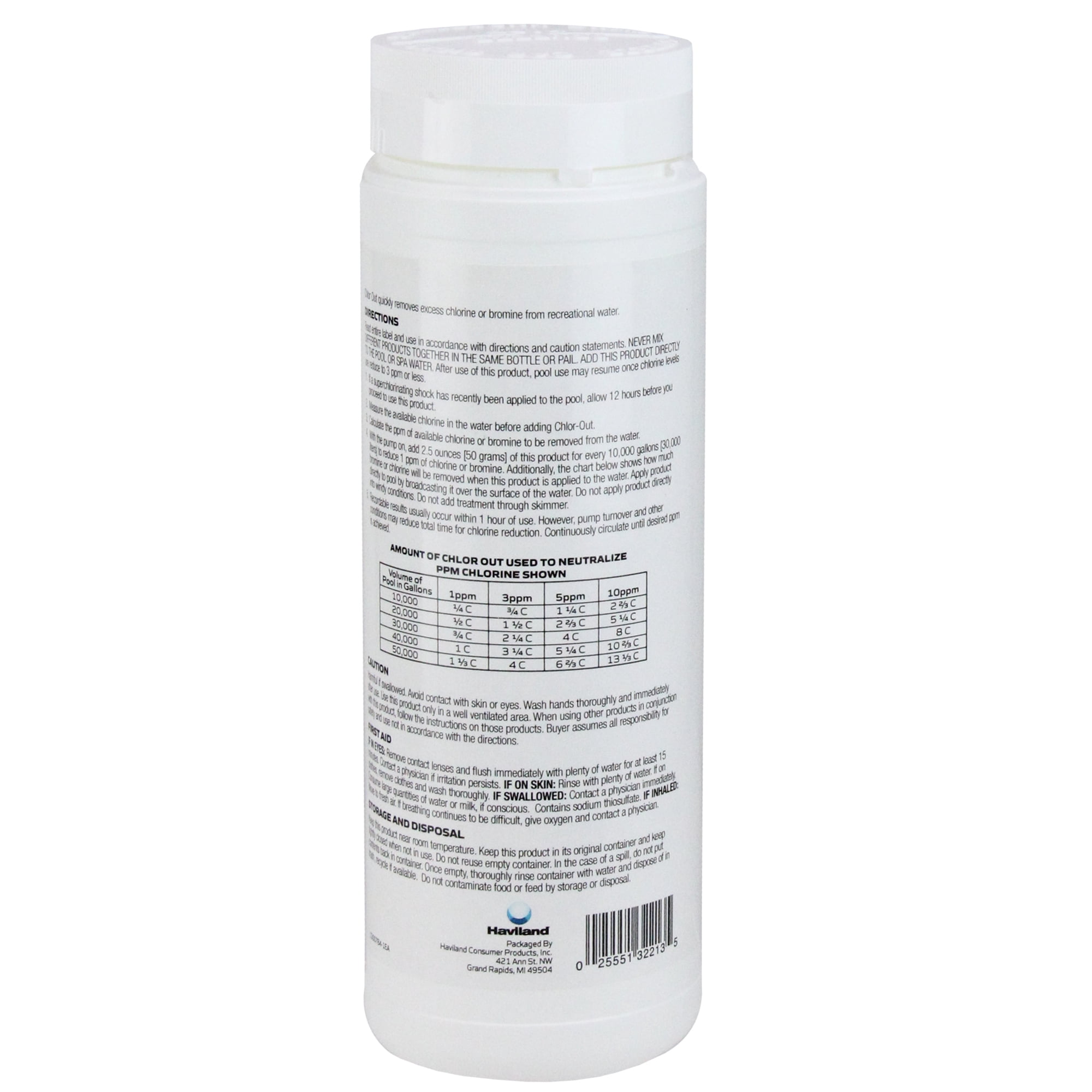 Haviland Consumer Products HAV2833CS20B2 2 lbs Durachlor Chlorine Neutralizer with Fast-Acting Remover & Swim Safe