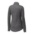 thumbnail image 4 of Sport-Tek Women's Sport-Wick Stretch Reflective Heather 1/2-Zip Pullover. LST855, 4 of 4