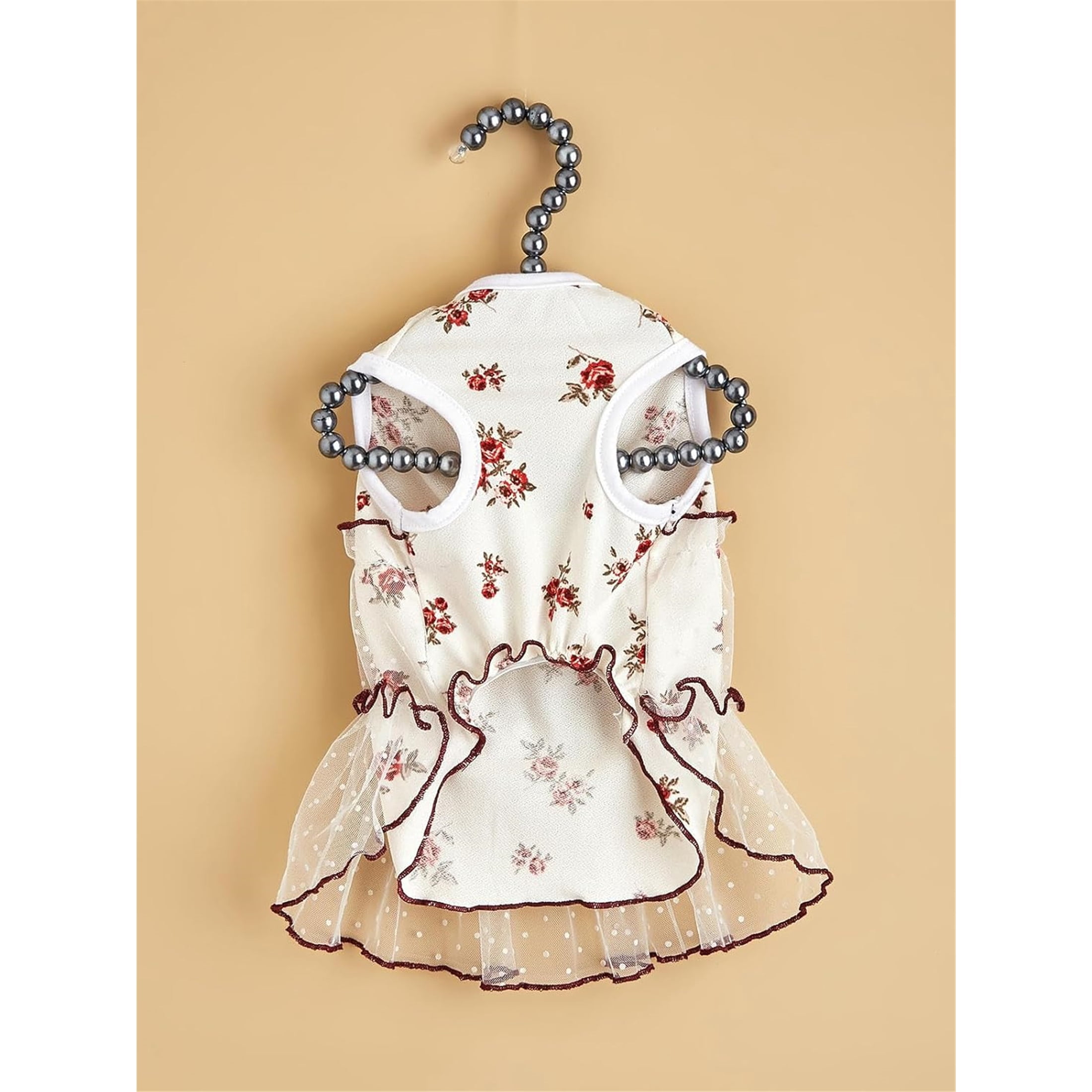 HQREA Floral Dog Dress for Summer Small Dogs Clothes Girl Puppy Cats Tulle Tutu Skirt Female Pet Birthday Holiday Outfits