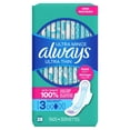 thumbnail image 4 of Always Ultra Thin Feminine Pads with Wings for Women, Size 3, Extra Long Super Absorbency, Unscented, 28 Count, 4 of 8