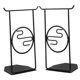 thumbnail image 4 of unbranded 2Ud Soportes Para Libros Metal Negro Con Estilizado Para Salón Y Oficina, 4 of 8