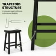 thumbnail image 6 of Yardi Yard Modern Counter Height Bar Stools Set of 2, 24 Inch Stool with Footrest, Black, 6 of 6