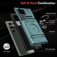 thumbnail image 6 of Decase Phone Case for Samsung Galaxy S24 Plus/+ with Screen Protector,Military Grade Shockproof Case  [TPU + PC] with Hidden Card Slots & Ring Kickstand Magnetic Car Mount for Galaxy S24 Plus/+,Green, 6 of 8