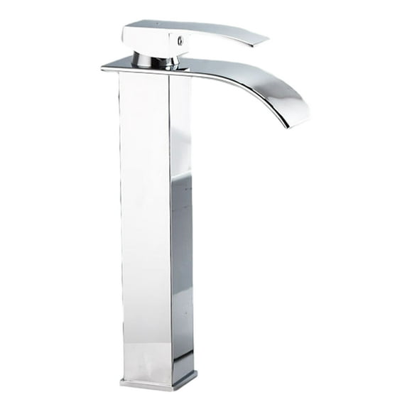 fastboy Easy To Clean Basin Waterfall Modern And Durable Waterfall Basin Sink Stainless Steel Bathroom Sink silver Elevated