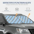 thumbnail image 3 of Kdxio Brown French Bulldog Print 2-Piece Sun Shade Front Windshield - Foldable Car Front Window Sunshades For Most Sedans Suv Truck, 3 of 6