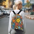 thumbnail image 7 of FORMRS Mini Backpack Purse for Women Travel Daypack Casual Shoulder Bag, Cartoon Flowers, 7 of 7