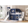 thumbnail image 5 of Blue Twin Size Loft Bed with Tent and Tower - Playhouse Inspired Fun, 5 of 22