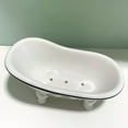 thumbnail image 2 of QIAOIDEA Vintage White Clawfoot Bathtub Soap Dish for Bathroom Shower Kitchen,LE BAIN, 2 of 5