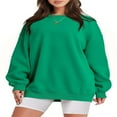 thumbnail image 1 of Women’s Oversized Sweatshirts Long Sleeve Solid Color Pullover Tops, 1 of 6