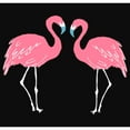 thumbnail image 2 of Junior's Lost Gods Couple Pink Flamingos  Racerback Tank Top Black 2X Large, 2 of 5