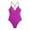 Purple, variant on Women's One Piece Swimsuit Solid Color Swimsuit Slim Fit Monokini Bathing Suit for Beach Pool