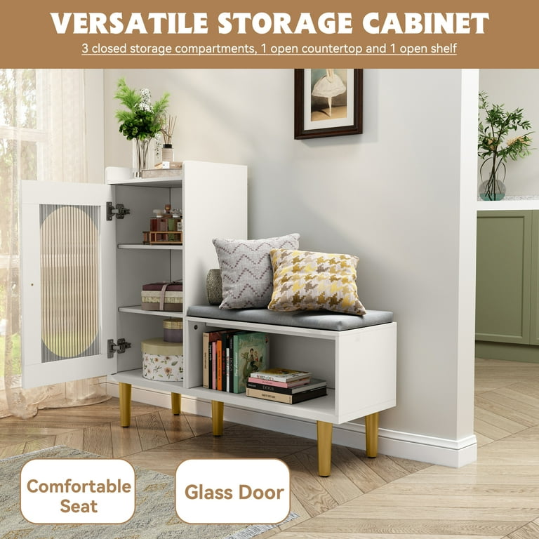 L shaped shoe storage bench sale
