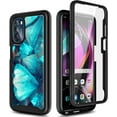 thumbnail image 5 of Nagebee Phone Case Compatible for Motorola Moto G 5G (2022) with [Built-in Screen Protector], Full-Body Protective Shockproof Rugged Bumper Cover, Impact Resist Durable Case (Blue Butterfly), 5 of 5