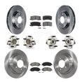 thumbnail image 1 of Transit Auto Front Rear Hub Bearings Assembly Disc Brake Rotors and Semi-Metallic Pads Kit (10Pc) for Car Chrysler Sebring Dodge Avenger 200 with 302mm Diameter Rotor - Left Right Side KBB-109600, 1 of 11