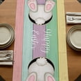 thumbnail image 5 of Table Runners 90 Inches Long Dress Scarves, Easter Bunny Farmhouse Coffee/Dining/Kitchen Table Runner for Living Room, Cute Rabbit Eggs Flowers Colorful Wood Plank 13x90 Inch, 5 of 9
