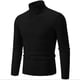 thumbnail image 2 of Suéter de cuello alto de color sólido para hombre, novedad de 2024, negro, blanco y azul real, jersey informal sencillo a la moda para hombre, 2 of 5