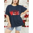 thumbnail image 6 of XCHQRTI Heart T Shirt for Women Plus Size Short Sleeve Shirt Grateful with Love Graphic Tee Oversized Valentine's Day Top, 6 of 7