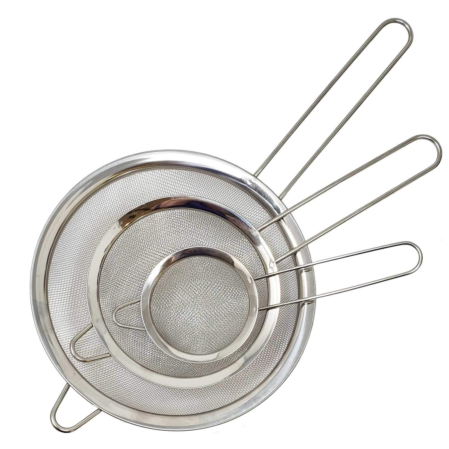 1 PCS Stainless Steel Fine Mesh Strainer Strainers Sieve with Handle 3