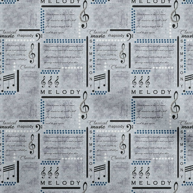 oneOone Cotton Flex Medium Blue Fabric Text Craft Projects Decor Fabric Printed By The Yard 40 Inch Wide