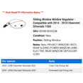 thumbnail image 2 of Sliding Window Window Regulator - Compatible with 2014 - 2018 Chevrolet Silverado 1500 - AC Delco, 2 of 2