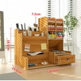 thumbnail image 5 of Caja de almacenamiento de escritorio biselada de madera - Amarillo oscuro, 5 of 5
