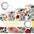 thumbnail image 6 of Watercolor Flowers Blackout Curtains for Bedroom/Living Room, Thermal Insulated Kitchen Curtains, Farmhouse Spring Floral Botanical Grommet Darkening Window Treatment Drapes 27.5"x39"x2, 6 of 8