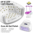 thumbnail image 2 of 60W Rechargeable UV LED Nail Lamp, Faster Wireless Nail Dryer Gel Polish Light 42 Beads & Portable Handle, Professional Curing Lamp for Fingernail and Toenail (White), 2 of 6