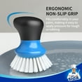 thumbnail image 3 of MR.Siga Dish Scrub Brush, Palm Brush Dish Scrubber with Grip, Nylon Brush,Blue, Pack of 2, 3 of 8