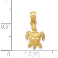 thumbnail image 5 of 14K Yellow Gold Turtle Pendant (19 X 8) Made In United States k3297, 5 of 6