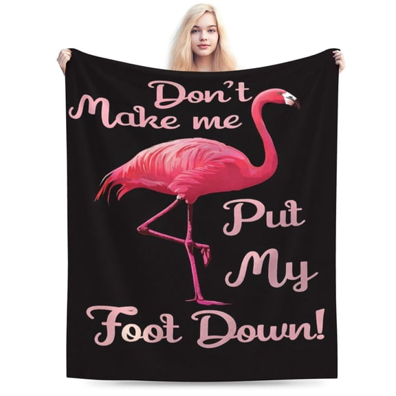 Flamingo Blanket Gifts for Girls Boys Soft Warm Plush Funny Pink Flamingo Animal Throw Blanket Flannel Fleece Fuzzy Blankets for Kids Lovers Bed Couch Living Room Decor 50x40