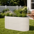 thumbnail image 5 of Aoodor 4-in-1 Modular Metal Raised Garden Bed, 63''L x 32''W x 32''H Outdoor Planter Box for Vegetables, Flowers, Herbs, Beige, 5 of 9
