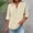 *Beige, variant on ClodeEU Women's 3/4 Sleeve V Neck T Shirts ,Casual Lightweight Button Tops , Loose Fit Tunic Blouse White,Womens Plus L