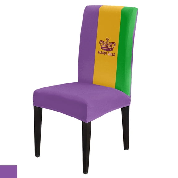 Chair Cover Mardi Gras Carnival Banner Crown Dining Spandex Elastic Chair Sliover Case for Wedding