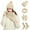 M-Beige, variant on Kcodviy Winter Kids Hat Scarf Hat Gloves Set Men Glove Set Knit Fleece Scarf Hat Set Women Lined Neck Warmer Mittens Scarf Hat Gloves Set for Toddler Boys Girls